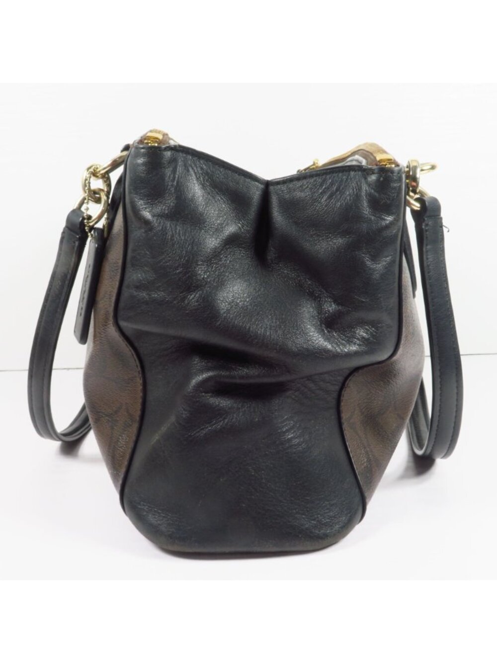 Coach Signature Christie Carryall Small w/ Wallet Black Brown PVC F58291 F16107 - Picture 3 of 16
